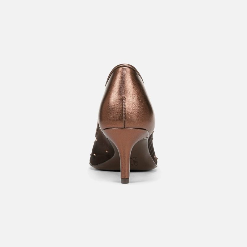 Naturalizer Women's Everly Pump - Chocolate Bar Faux Leather \u0026 Mesh