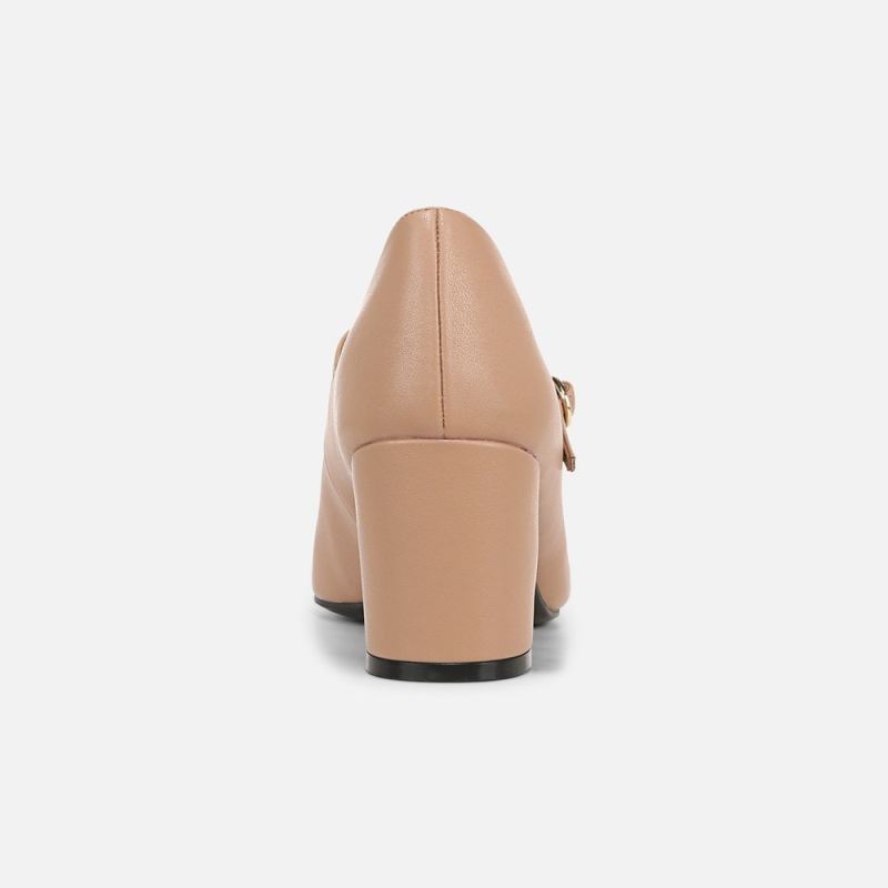 Naturalizer Women's Lovable Mary Jane - Taupe / Black Faux Leather