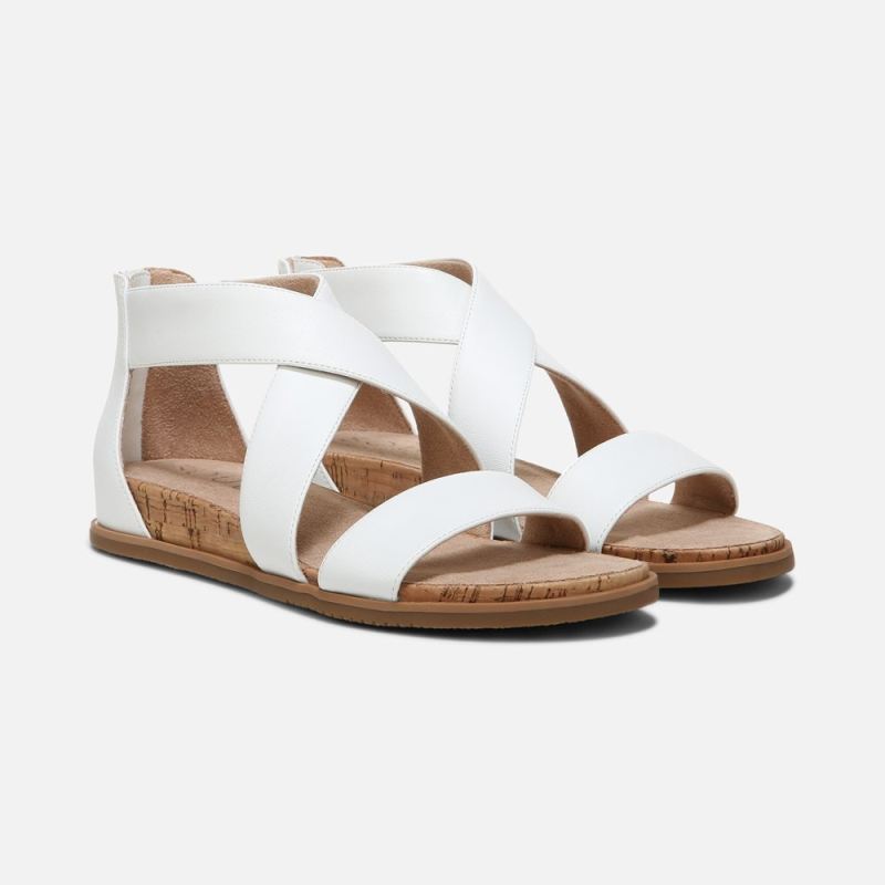 Naturalizer Women's SOUL Cindi Sandal - White Synthetic