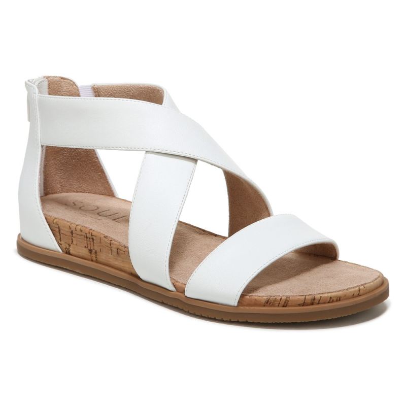 Naturalizer Women's SOUL Cindi Sandal - White Synthetic