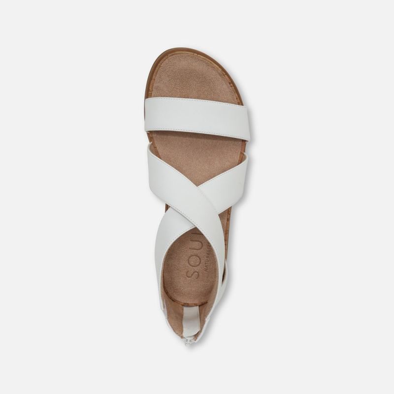 Naturalizer Women's SOUL Cindi Sandal - White Synthetic