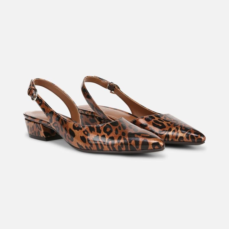 Naturalizer Women's Banks Pointed Toe Flat - Leopard Print Faux Leather