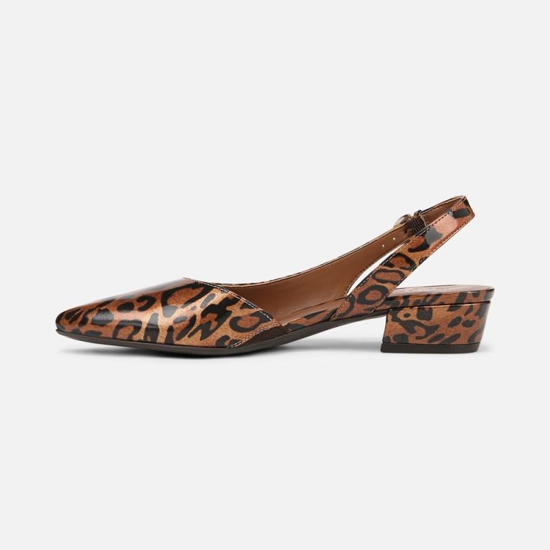 Naturalizer Women's Banks Pointed Toe Flat - Leopard Print Faux Leather