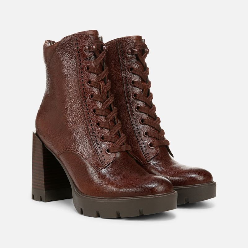 Naturalizer Women's Prewitt Block Heel Bootie - Amber Leather
