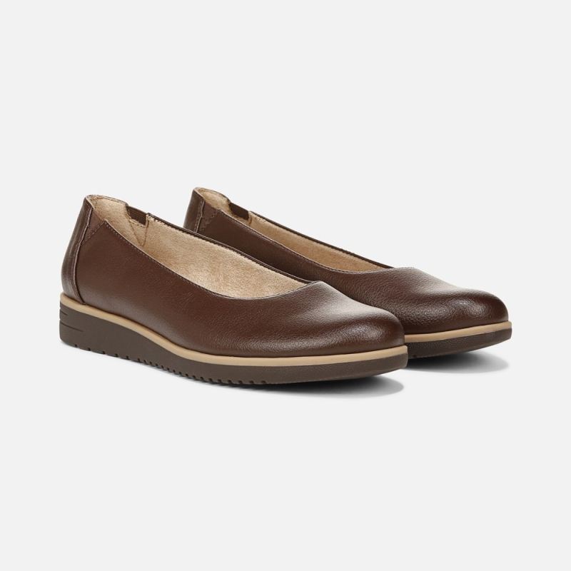 Naturalizer Women's SOUL Idea Ballet Flat - Brown Synthetic