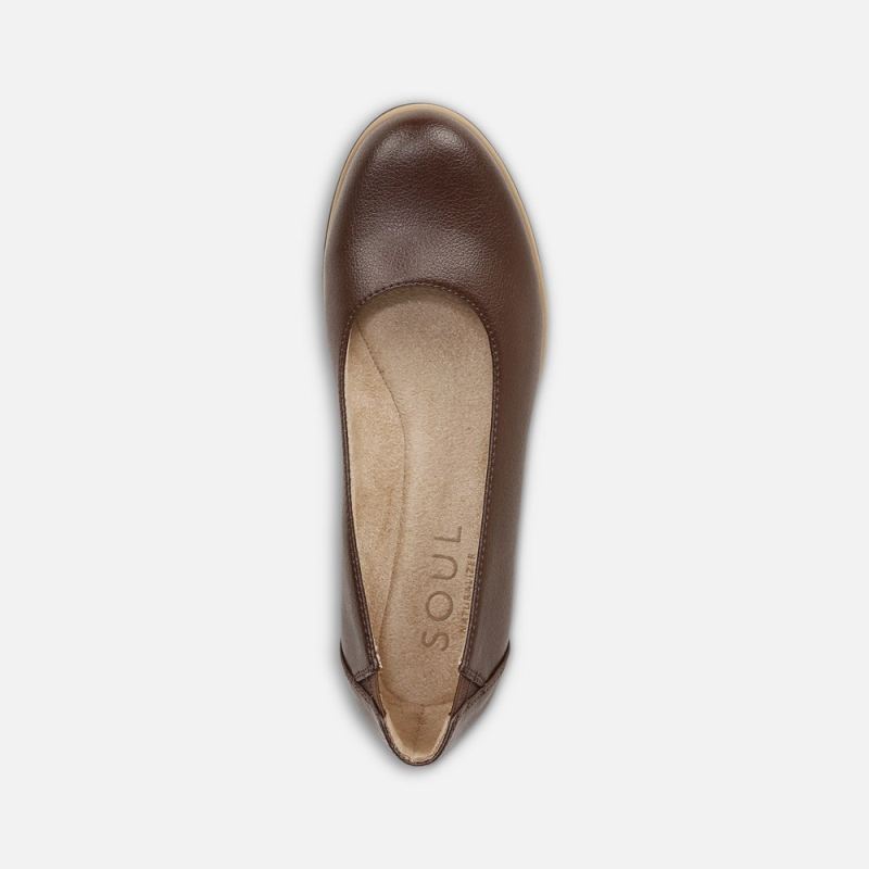 Naturalizer Women's SOUL Idea Ballet Flat - Brown Synthetic
