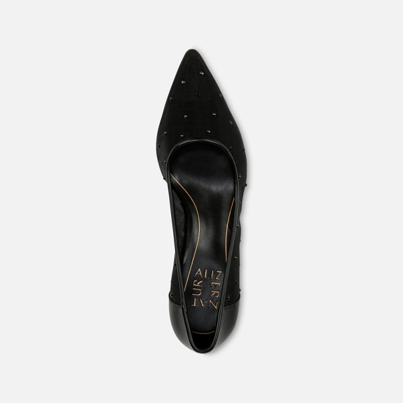 Naturalizer Women's Everly Pump - Black Faux Leather \u0026 Mesh