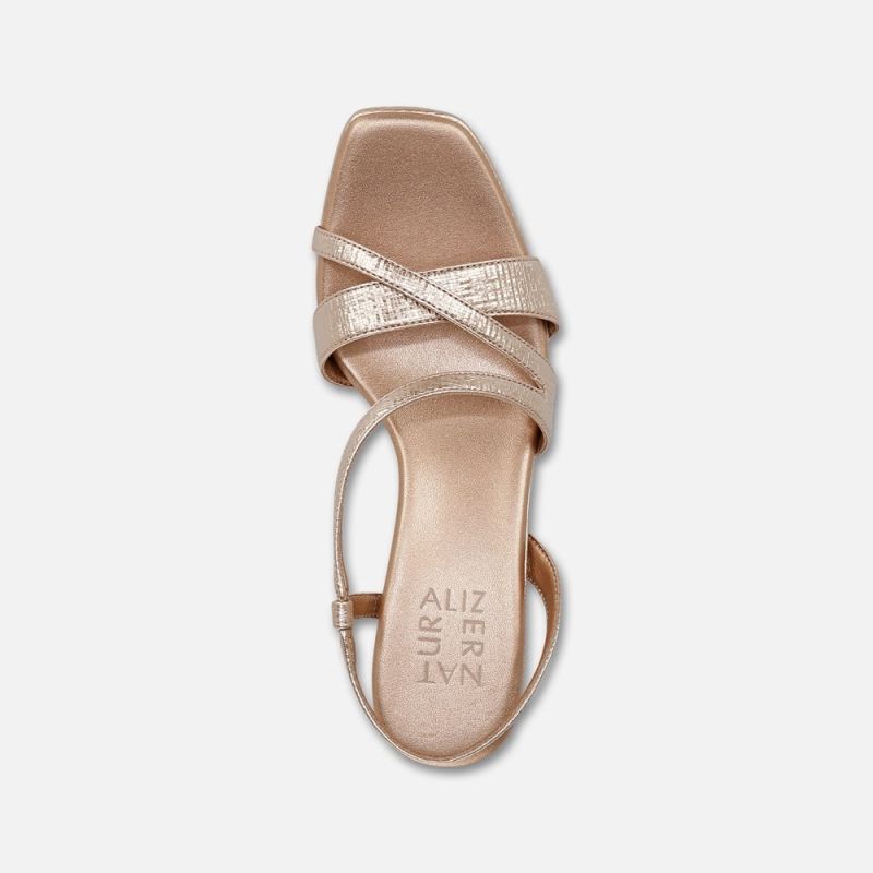 Naturalizer Women's Kieran Strappy Dress Sandal - Rose Gold Faux Leather