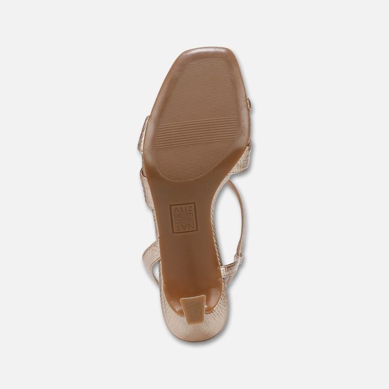 Naturalizer Women's Kieran Strappy Dress Sandal - Rose Gold Faux Leather