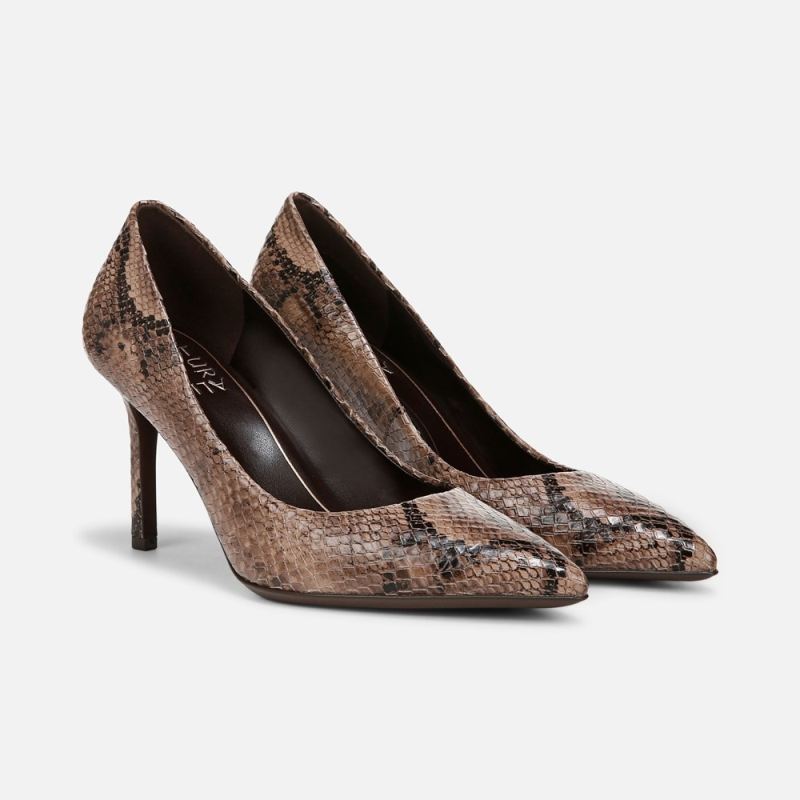 Naturalizer Women's Anna Pump - Warm Taupe Snake Print Leather