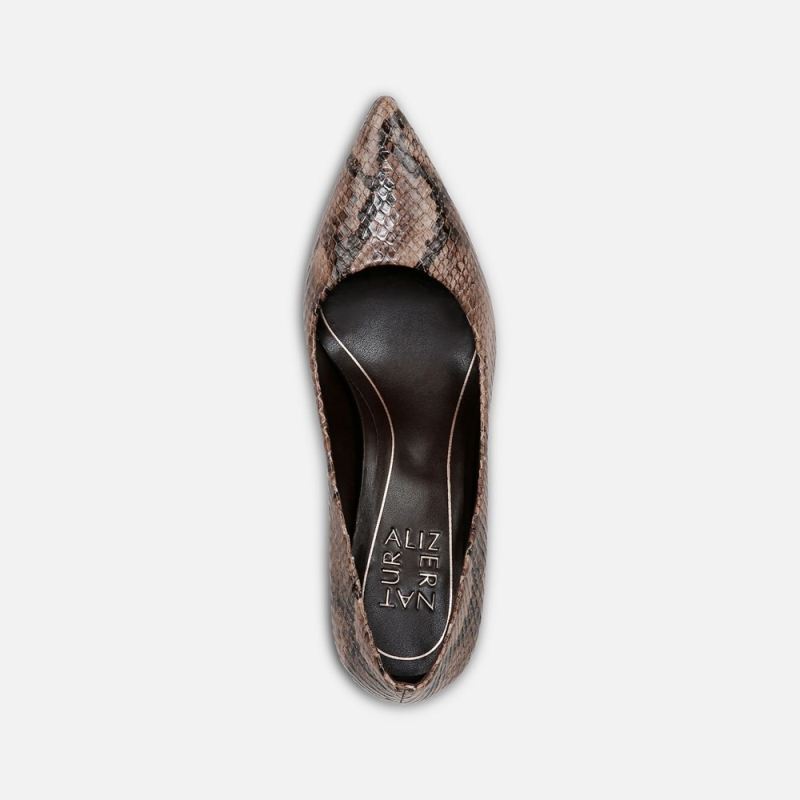 Naturalizer Women's Anna Pump - Warm Taupe Snake Print Leather