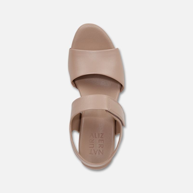 Naturalizer Women's Imani Wedge Sandal - Vintage Mauve Leather