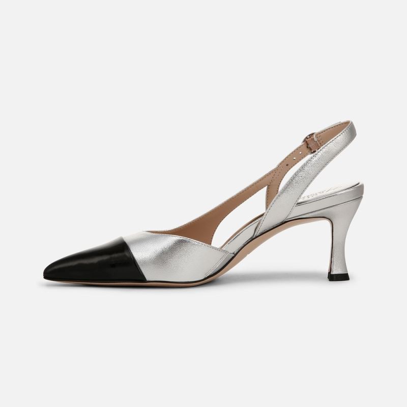 Naturalizer Women's 27 EDIT Ilyssa Slingback Pump - Silver Leather