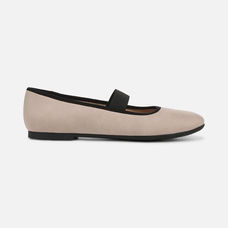 Naturalizer Women's SOUL Brilliant Mary Jane Flat - Tan Faux Leather