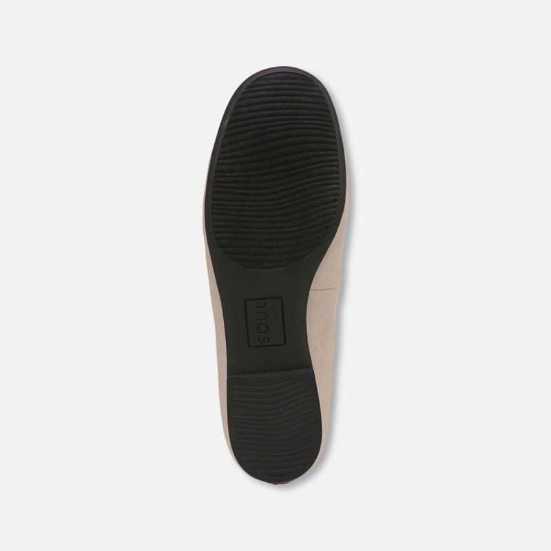 Naturalizer Women's SOUL Brilliant Mary Jane Flat - Tan Faux Leather