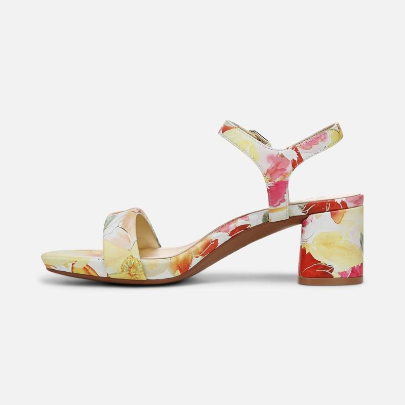 Naturalizer Women's Izzy Dress Sandal - Sunlight Yellow Floral Leather