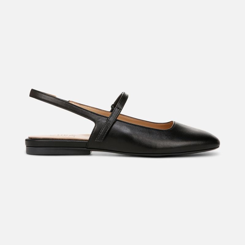 Naturalizer Women's Connie Mary Jane Slingback Flat - Black Leather