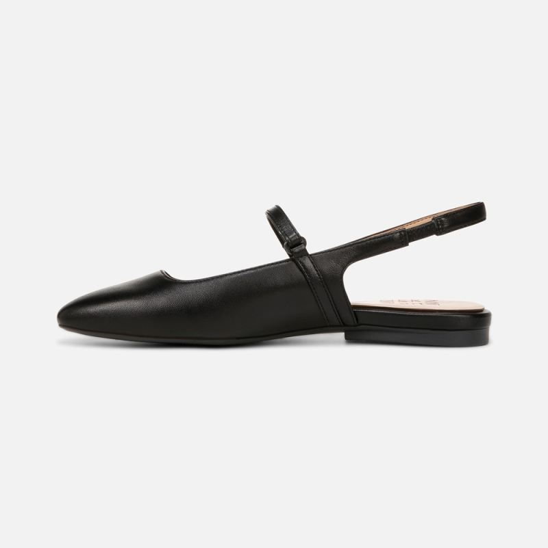 Naturalizer Women's Connie Mary Jane Slingback Flat - Black Leather