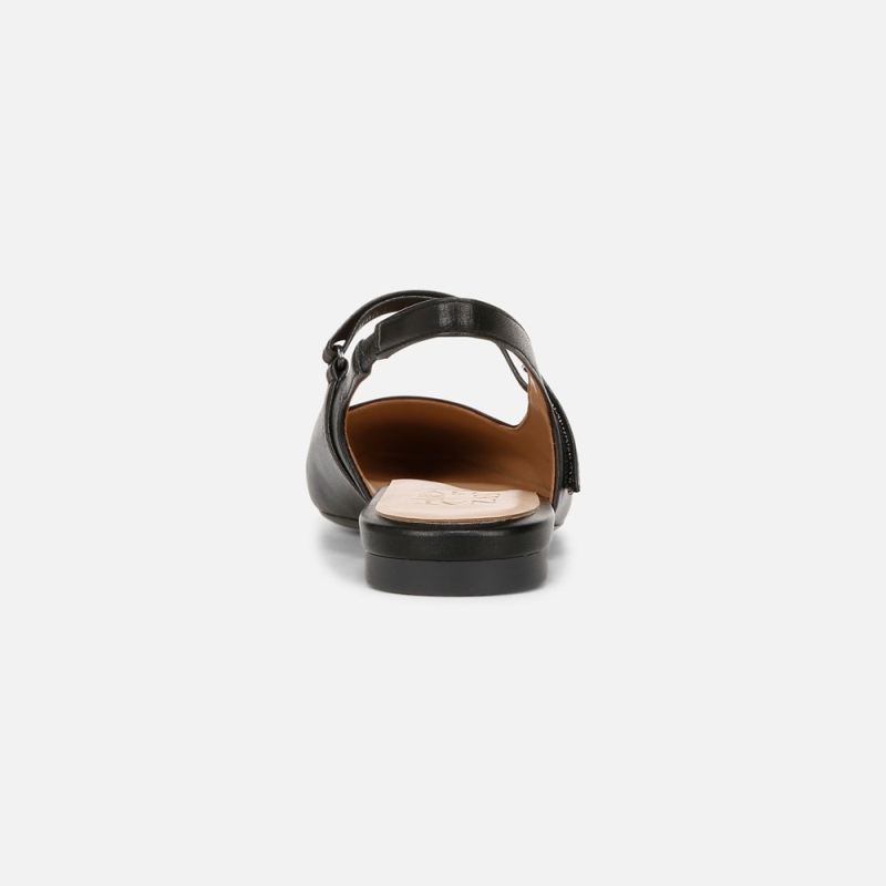 Naturalizer Women's Connie Mary Jane Slingback Flat - Black Leather