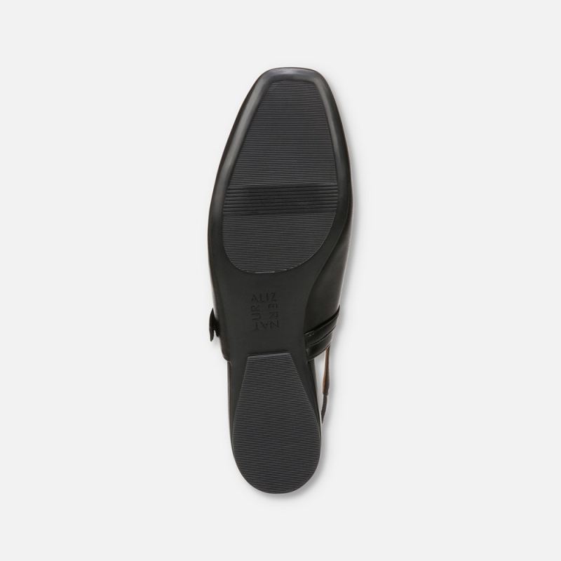 Naturalizer Women's Connie Mary Jane Slingback Flat - Black Leather