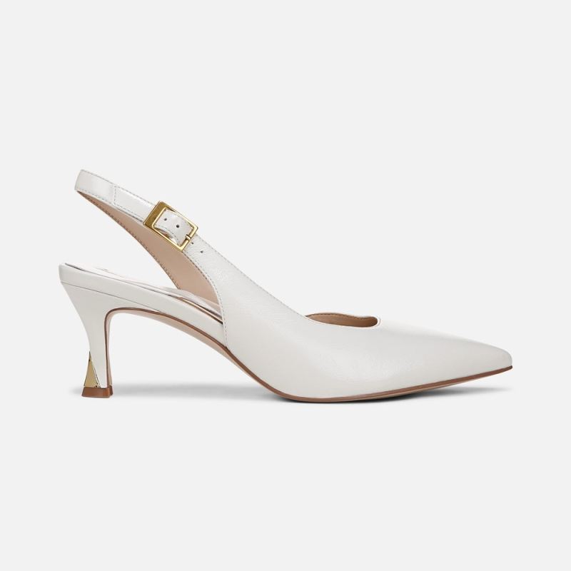 Naturalizer Women's 27 EDIT Felicia 4 Slingback Dress Shoe - Warm White Leather
