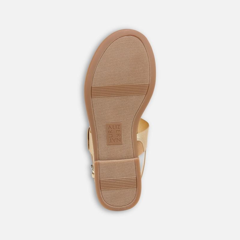 Naturalizer Women's Taylor Sandal - Dark Gold Faux Leather