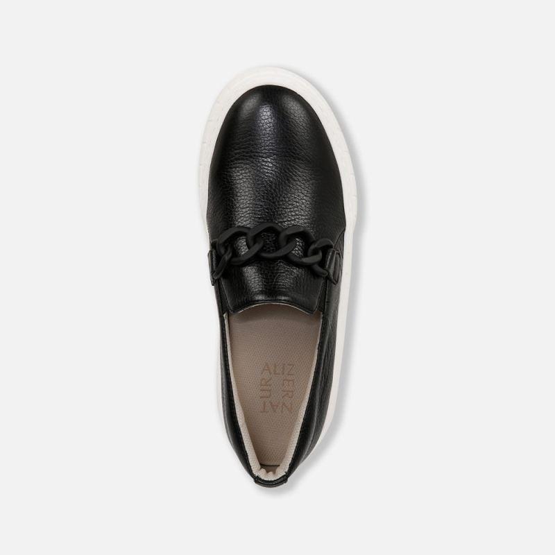 Naturalizer Women's Daphne Slip on Sneaker - Black Leather