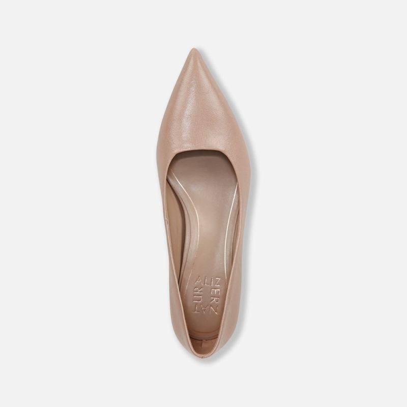 Naturalizer Women's Natalia Kitten Heel - Warm Taupe Tan Leather