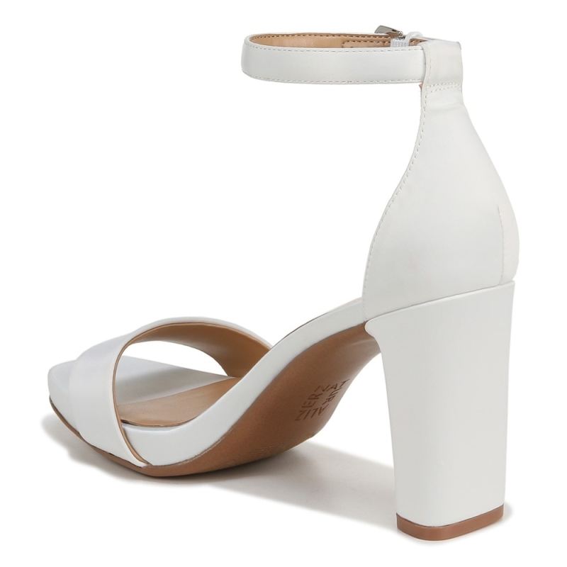 Naturalizer Women's Joy Dress Sandal - Pearl White Satin Fabric