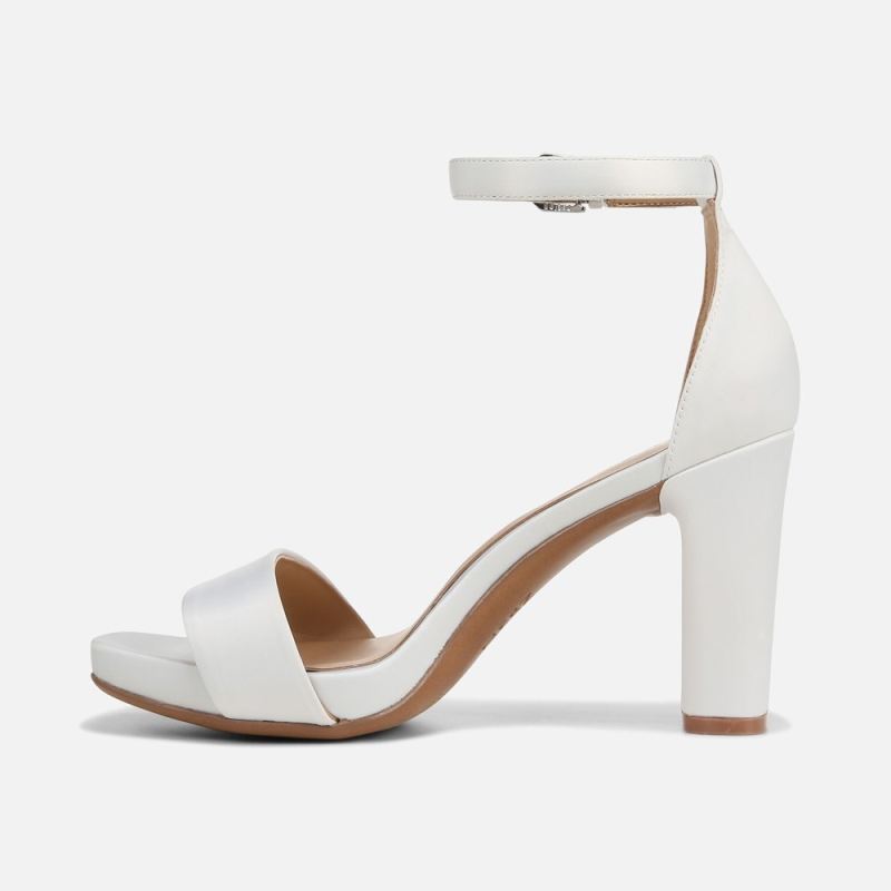 Naturalizer Women's Joy Dress Sandal - Pearl White Satin Fabric