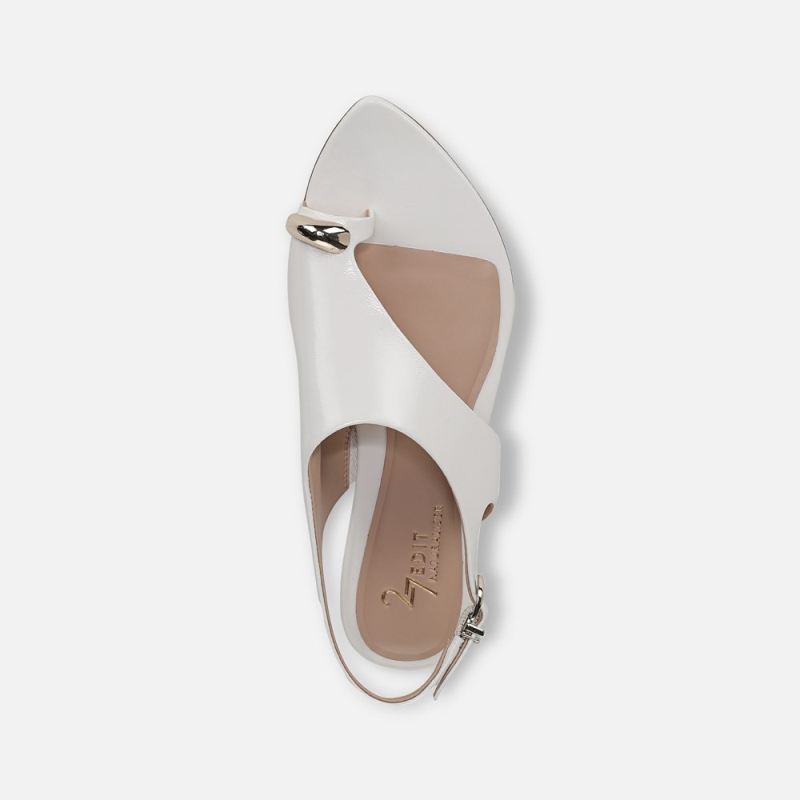 Naturalizer Women's 27 EDIT Via Sandal - Warm White Leather