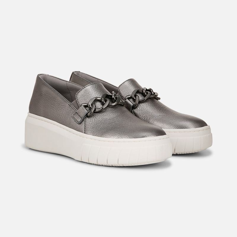 Naturalizer Women's Daphne Slip on Sneaker - Pewter Leather