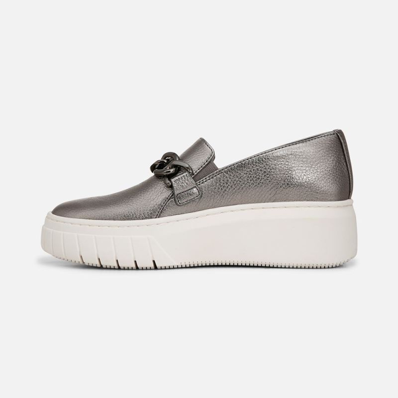 Naturalizer Women's Daphne Slip on Sneaker - Pewter Leather