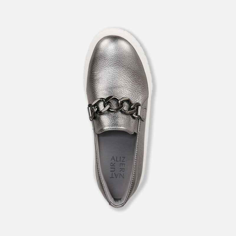 Naturalizer Women's Daphne Slip on Sneaker - Pewter Leather