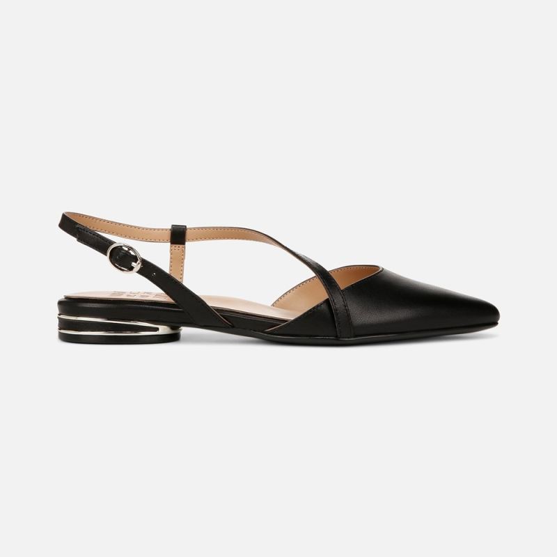Naturalizer Women's Hawaii Slingback Flat - Black Leather