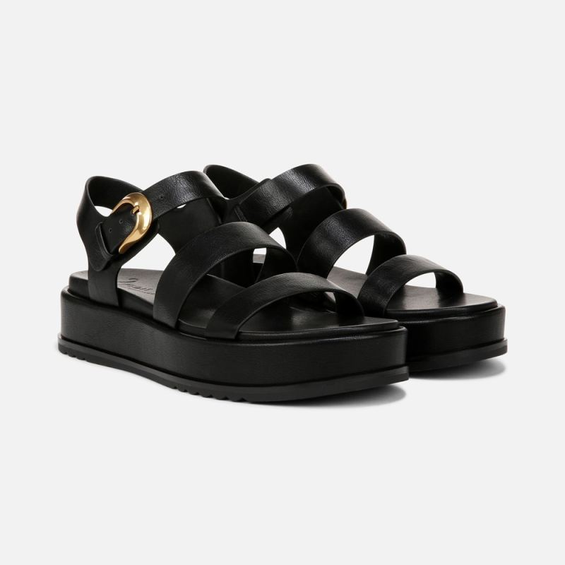 Naturalizer Women's 27 EDIT Zizi Sandal - Black Faux Leather