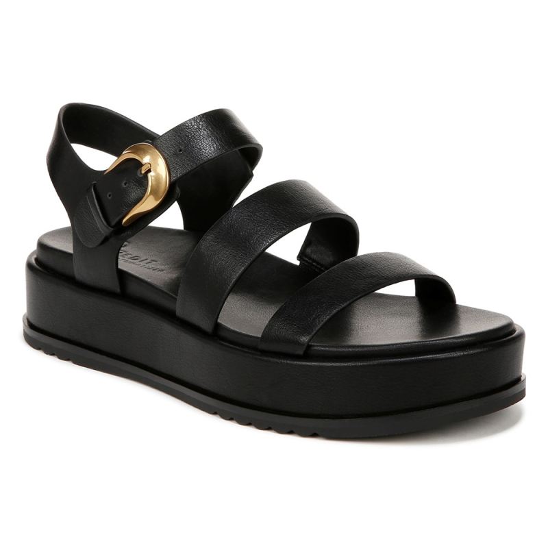 Naturalizer Women's 27 EDIT Zizi Sandal - Black Faux Leather