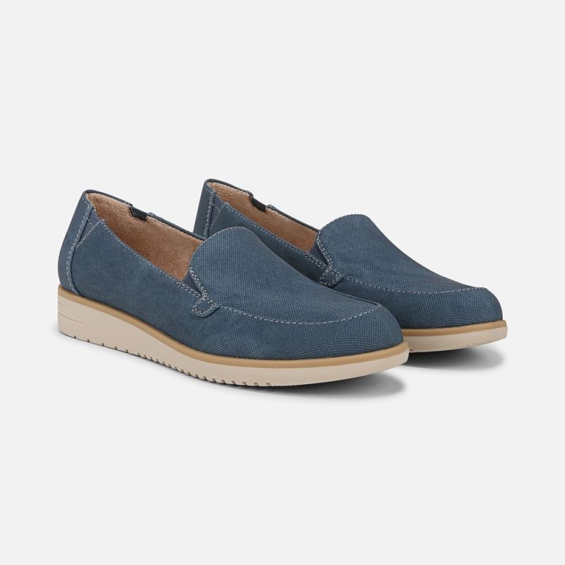 Naturalizer Women's SOUL Idea Moc Loafer - Indigo Faux Leather