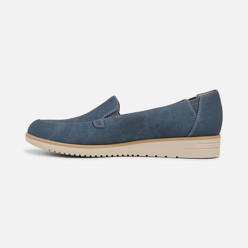 Naturalizer Women's SOUL Idea Moc Loafer - Indigo Faux Leather