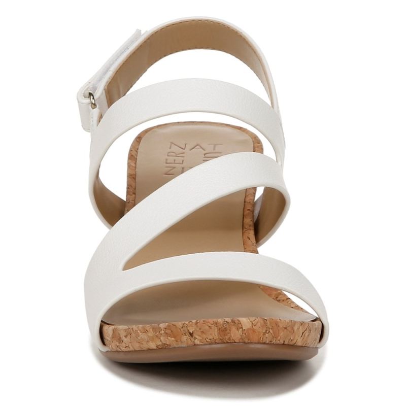 Naturalizer Women's Adria Wedge Sandal - White Faux Leather