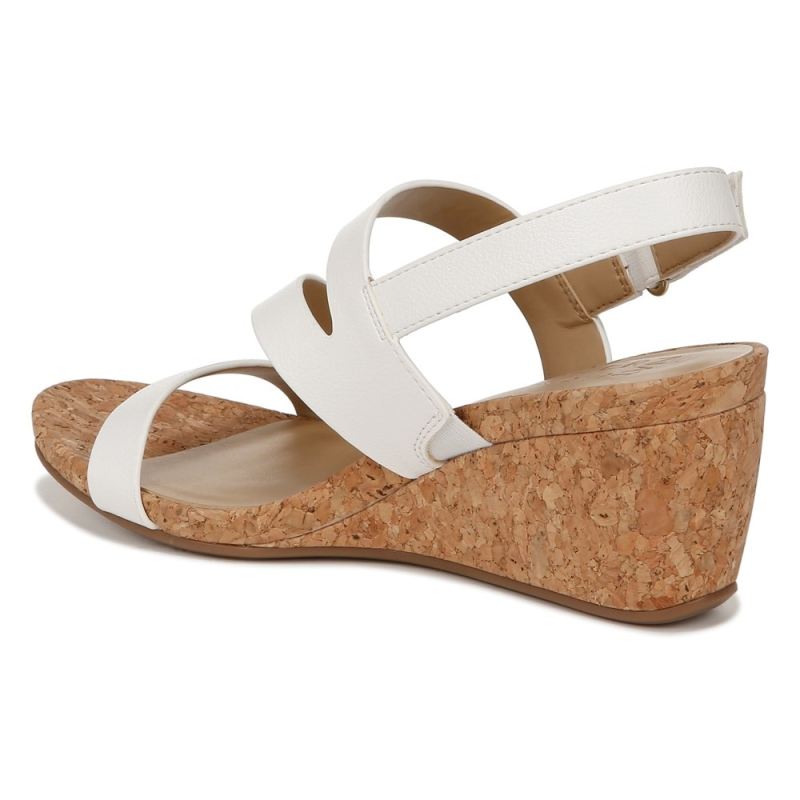 Naturalizer Women's Adria Wedge Sandal - White Faux Leather