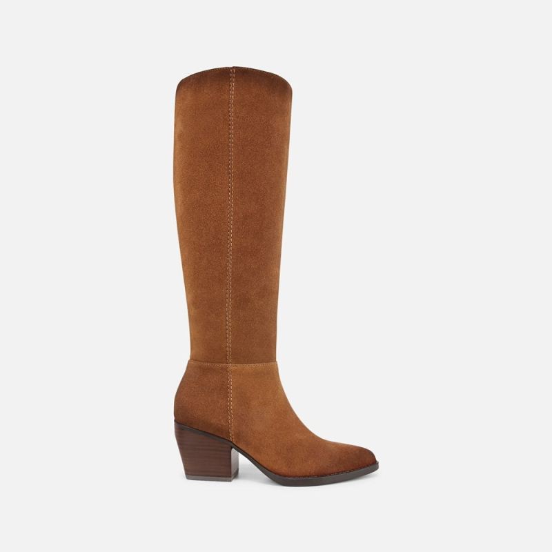 Naturalizer Women's Fae Wide Calf Knee High Boot - Saddle Tan Suede
