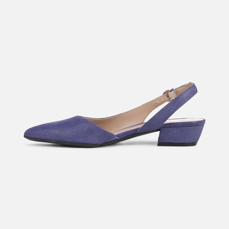 Naturalizer Women's Banks Pointed Toe Flat - Future Dusk Blue Suede