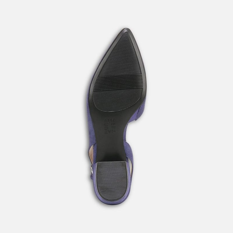 Naturalizer Women's Banks Pointed Toe Flat - Future Dusk Blue Suede
