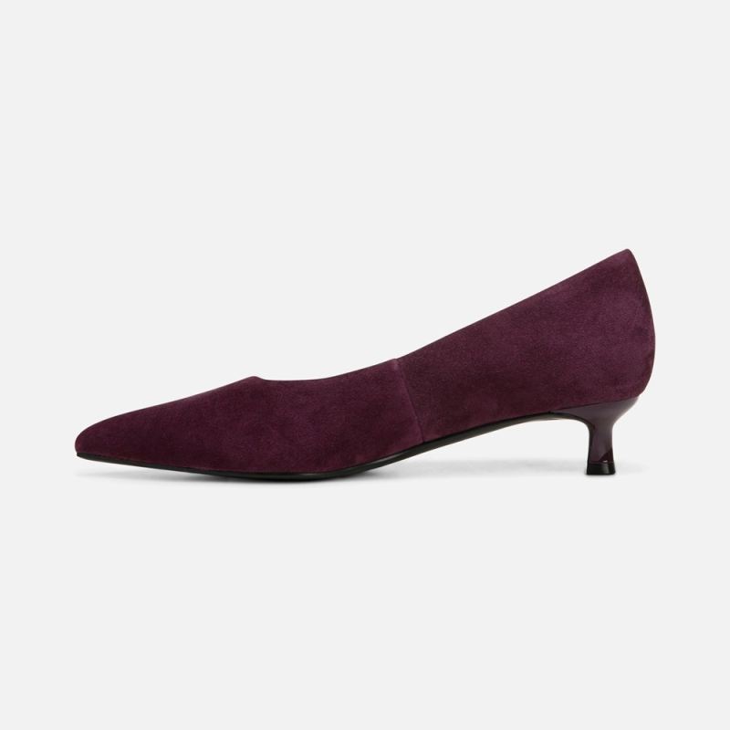 Naturalizer Women's Natalia Kitten Heel - Deep Plum Purple Suede