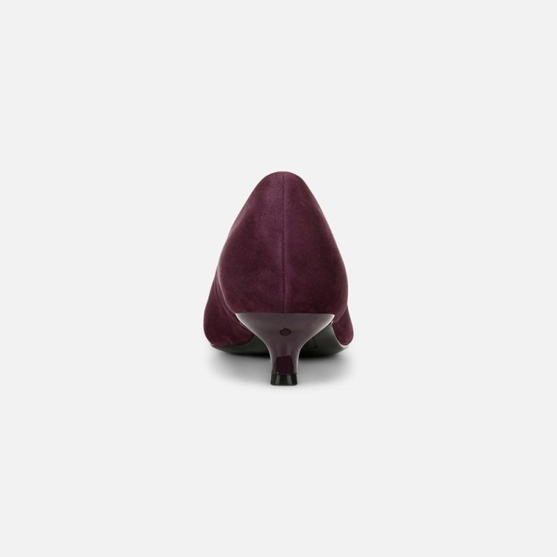 Naturalizer Women's Natalia Kitten Heel - Deep Plum Purple Suede