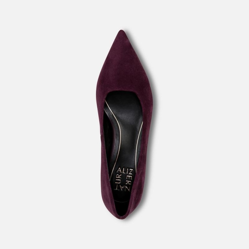 Naturalizer Women's Natalia Kitten Heel - Deep Plum Purple Suede