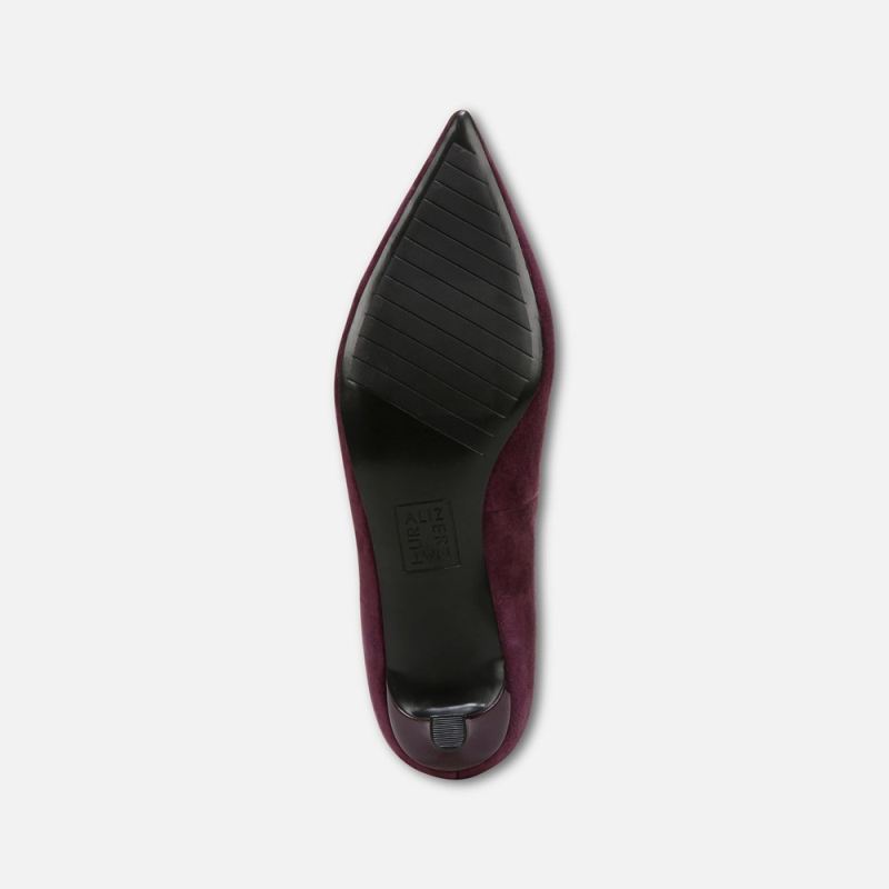 Naturalizer Women's Natalia Kitten Heel - Deep Plum Purple Suede