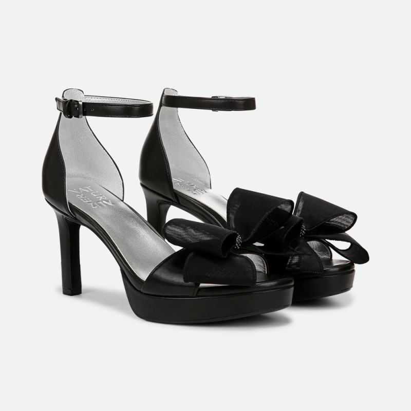 Naturalizer Women's Always Dress Sandal - Black Faux Leather