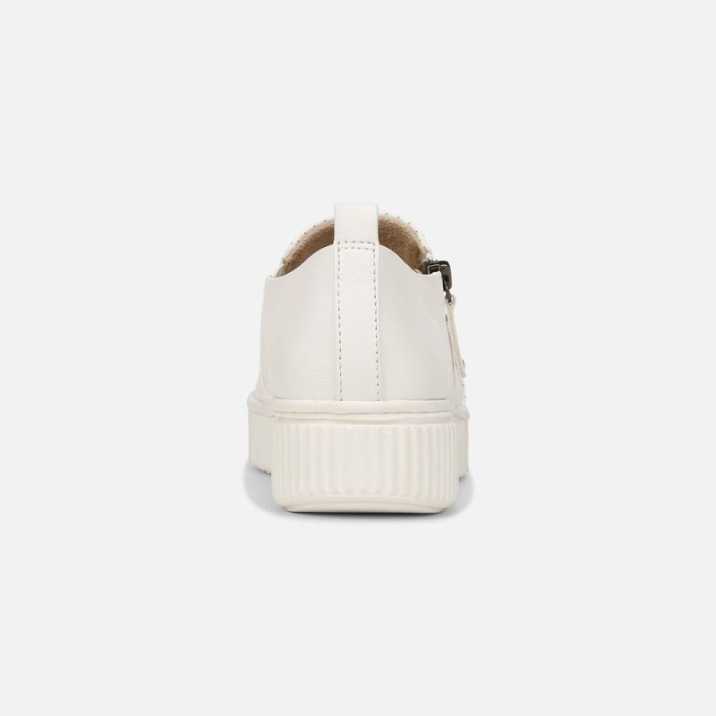 Naturalizer Women's SOUL Turner Slip On Sneaker - White Synthetic Nubuck